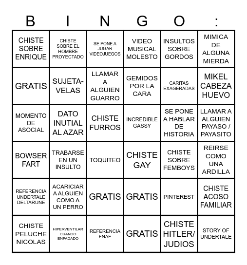 BINGO-MARCOS Bingo Card