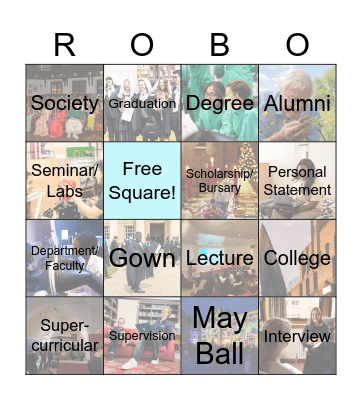 Cambridge University (Robbo) Bingo Card