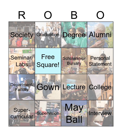 Cambridge University (Robbo) Bingo Card