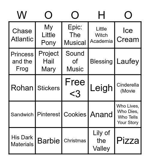 Birthday Bingo!! Bingo Card