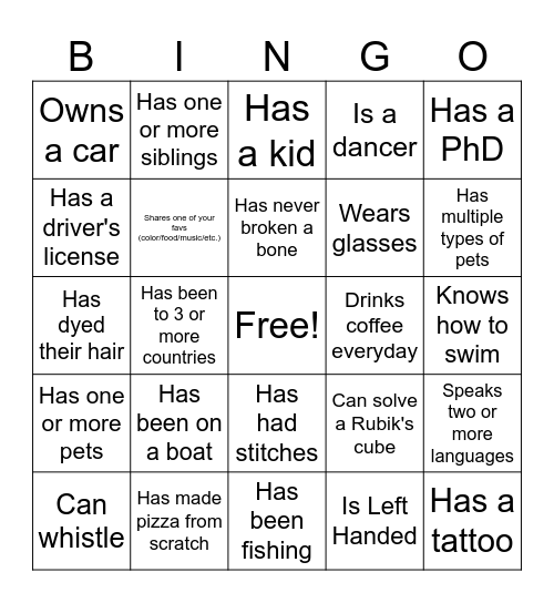 WSRP 2026 Staff Icebreaker Bingo Card