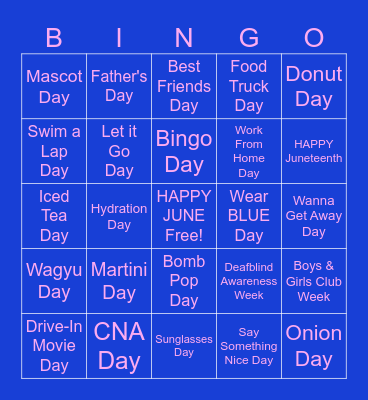 SOPS BINGO BASH: Celebrate Every Voice Bingo Card
