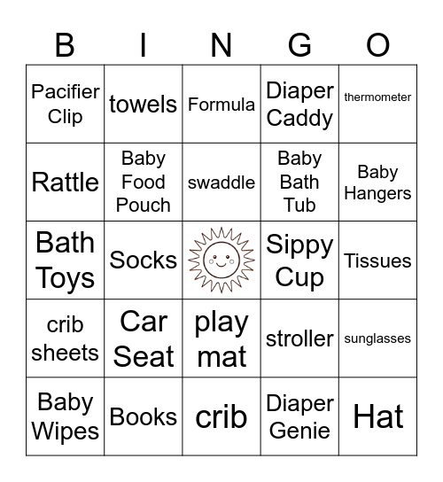Here Comes The Son Gift BINGO! Bingo Card
