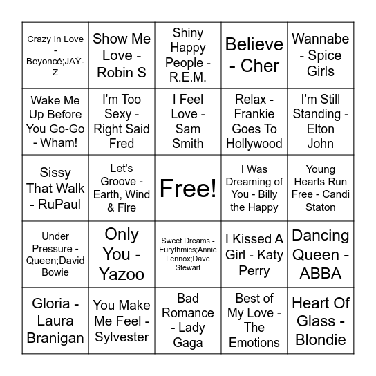 Pride 2026 Bingo Card