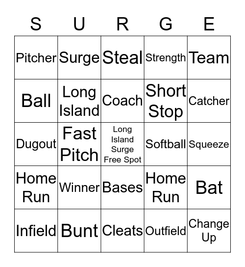 LI SURGE BINGO Card