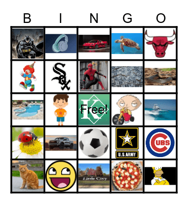 Picture Bingo Card