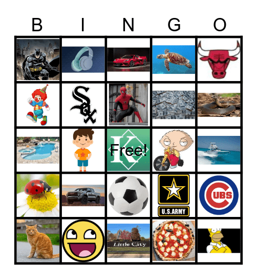 Picture Bingo Card