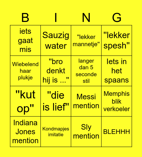 Spelmakers Bingo Card