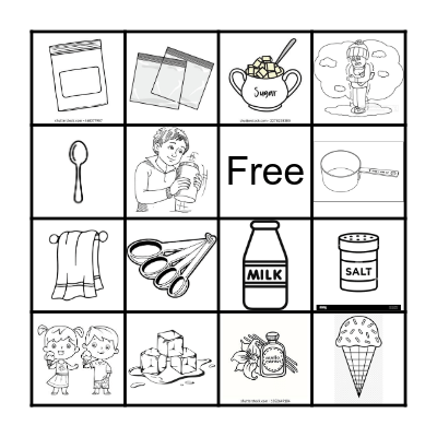 Ice Cream Bingo Card