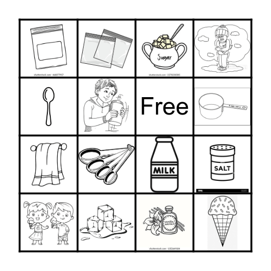 Ice Cream Bingo Card