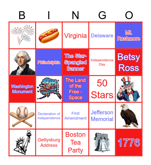 America's 250th Bingo Card
