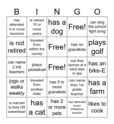 Find Someone Who Bingo Card