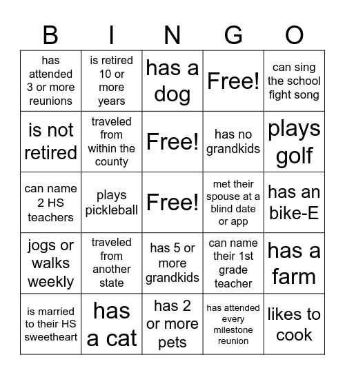 Find Someone Who Bingo Card