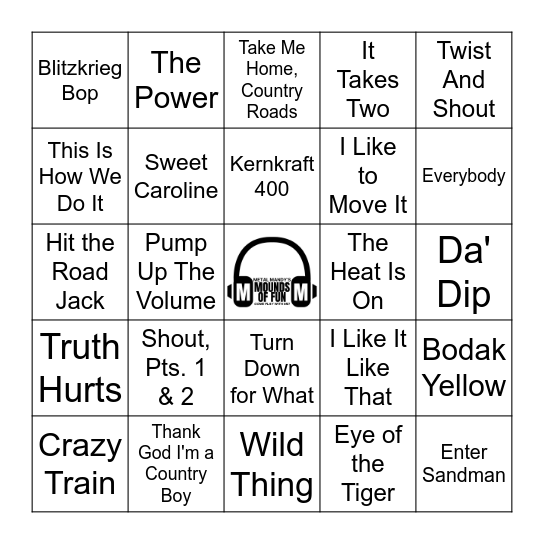 STADIUM BANGERS! Bingo Card