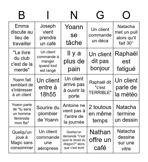 L'Antre Bingo Card