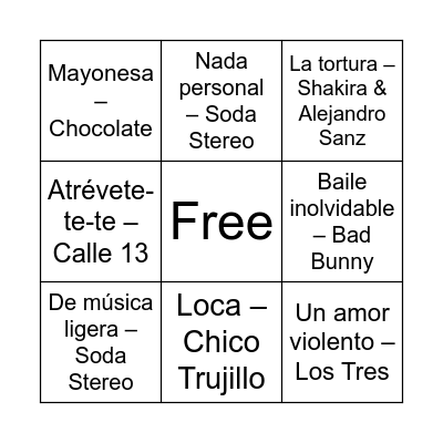 Cumpleaños Mati Bingo Card