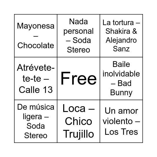 Cumpleaños Mati Bingo Card