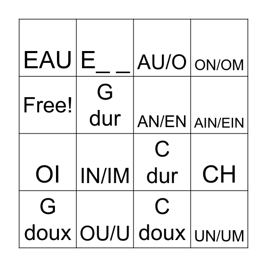 Les Mots Magnifiques de l'Année Bingo Card