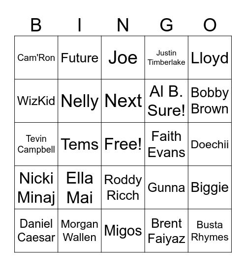 6/22/26 Bingo Card