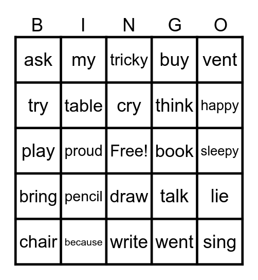 SCHOOL BINGO Card