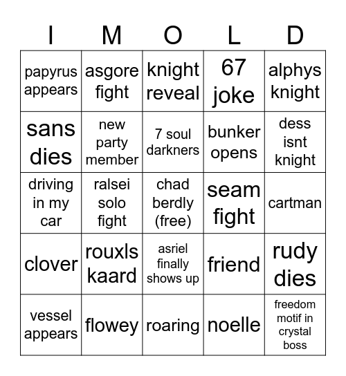 chapter 5 Bingo Card