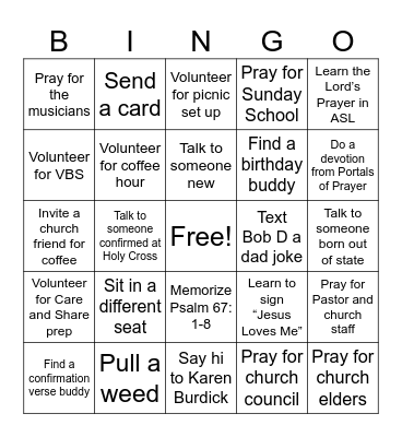 Holy Cross Bingo 2026 Bingo Card