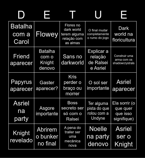 Capitulo 5 Bingo Card