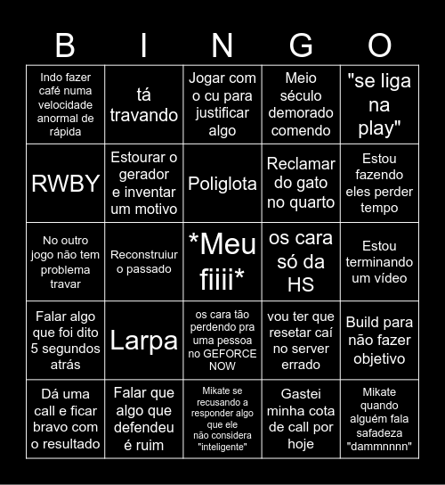 Mikate bingo Card