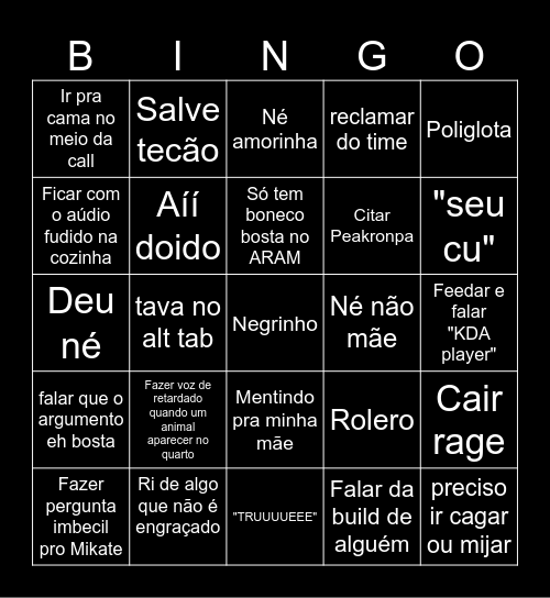 Marcelo Bingo Card
