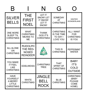 CHRISTMAS BINGO! Bingo Card
