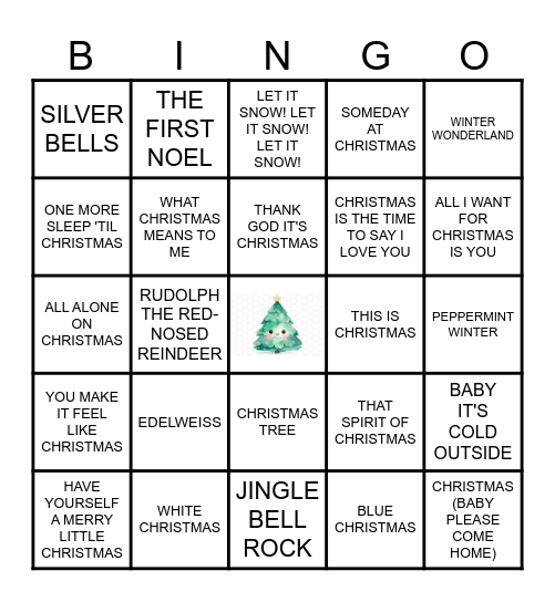 CHRISTMAS BINGO! Bingo Card