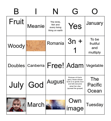 Tuesday Bible Night! :) Bingo Card