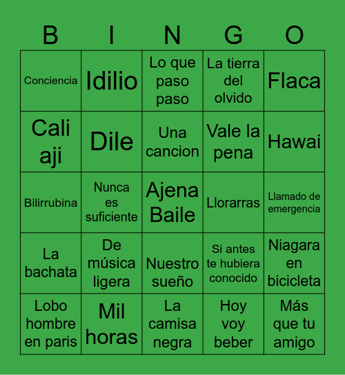Cumple Marce Bingo Card