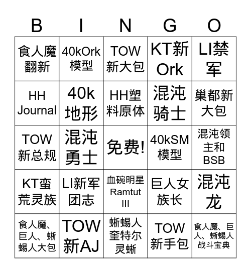 The Big Summer Preview 2026 Bingo Card