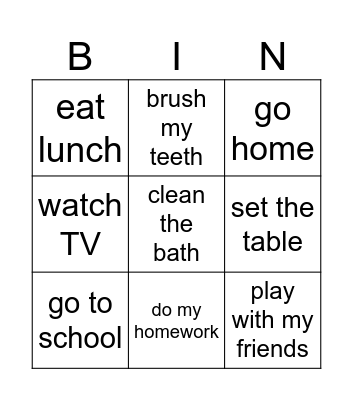 WHAT TIME DO YOU GET UP? Bingo Card