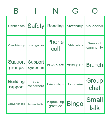 Flourish Bingo 1 Bingo Card