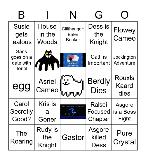 deltarune ch5 Bingo Card