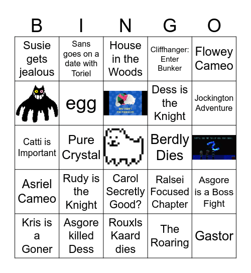 deltarune ch5 Bingo Card