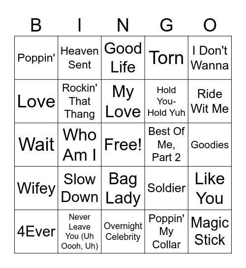 Y2K Bingo Card