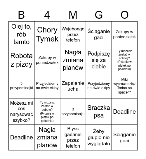 xmikoxk2 Bingo Card