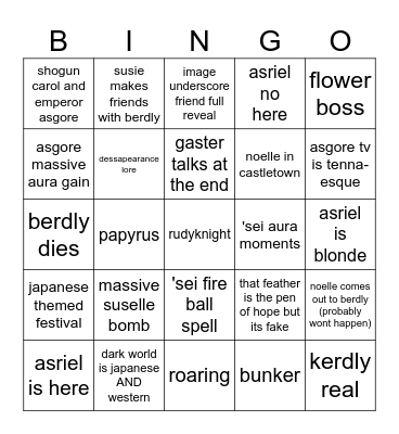 cahper 5 Bingo Card