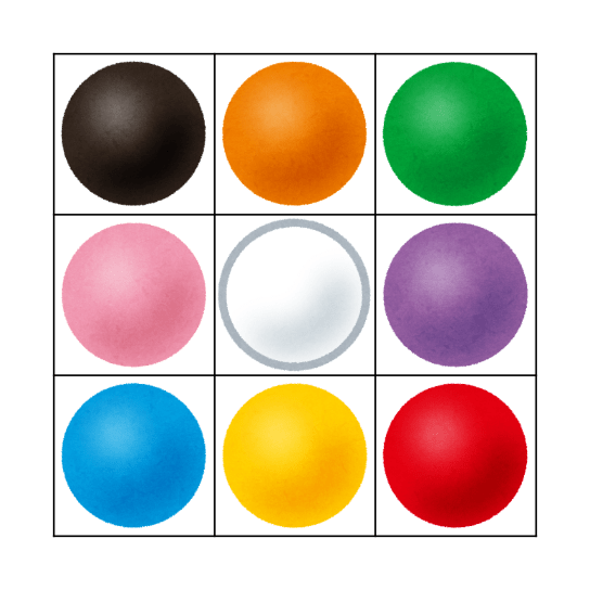 Color Bingo Card