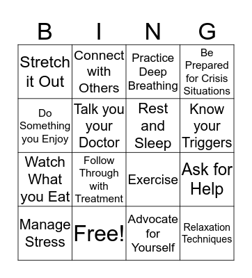I Can Manage That Bingo Card