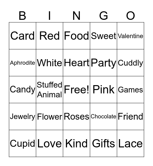 Valentine's Day BINGO Card