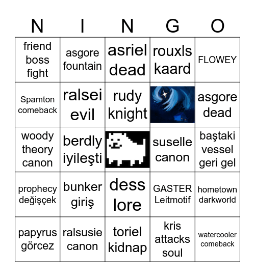 DELTARUNE TOMORROW CHAPTER 5 Bingo Card
