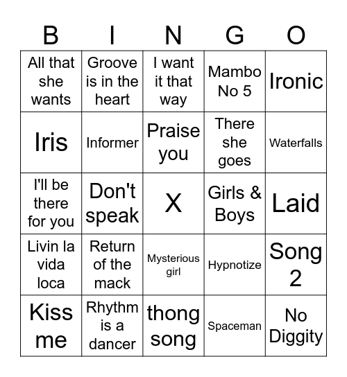Neilson's Music BINGO! Bingo Card