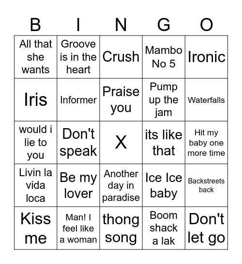 Neilson's Music BINGO! Bingo Card