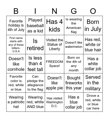 Icebreaker Bingo Card