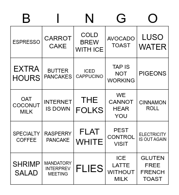 THE FOLKS BINGO Card