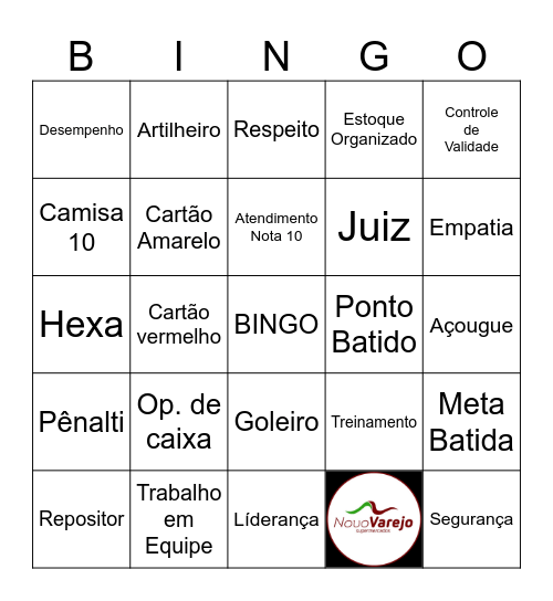 SUPERMERCADO NOVO VAREJO - COPA DO MUNDO Bingo Card